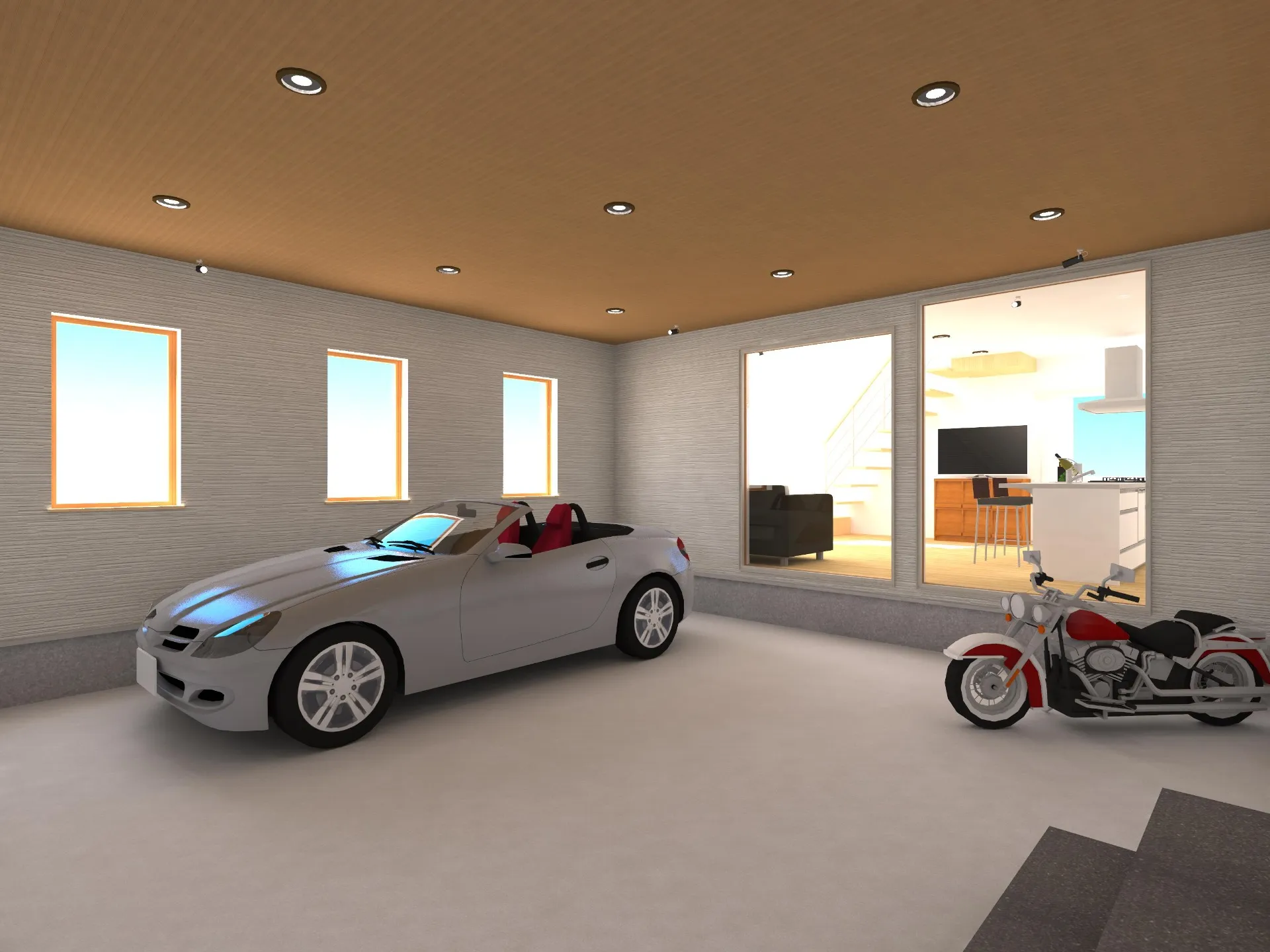 Built-in garage